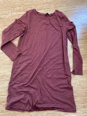 Toad & Co Windmere II Long Sleeve Dress Rust Women's Size Medium